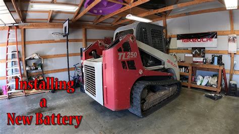 takeuchi skid steer battery location jump start|takeuchi tl250 battery installation.